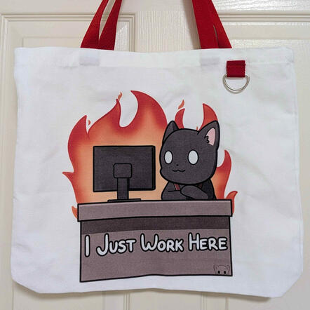 I Just Work Here Tote Bag