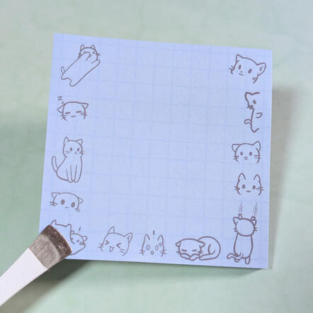 Blue Cat Sticky Notes Blue Cat Sticky Notes